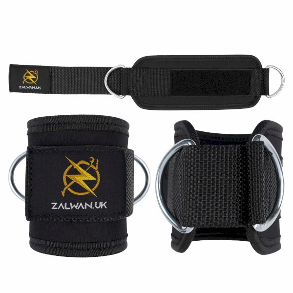 Weightlifting Ankle Straps – D-Ring Cable Attachment for Leg Workouts