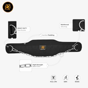 Weightlifting Dip Belt with Steel Chain